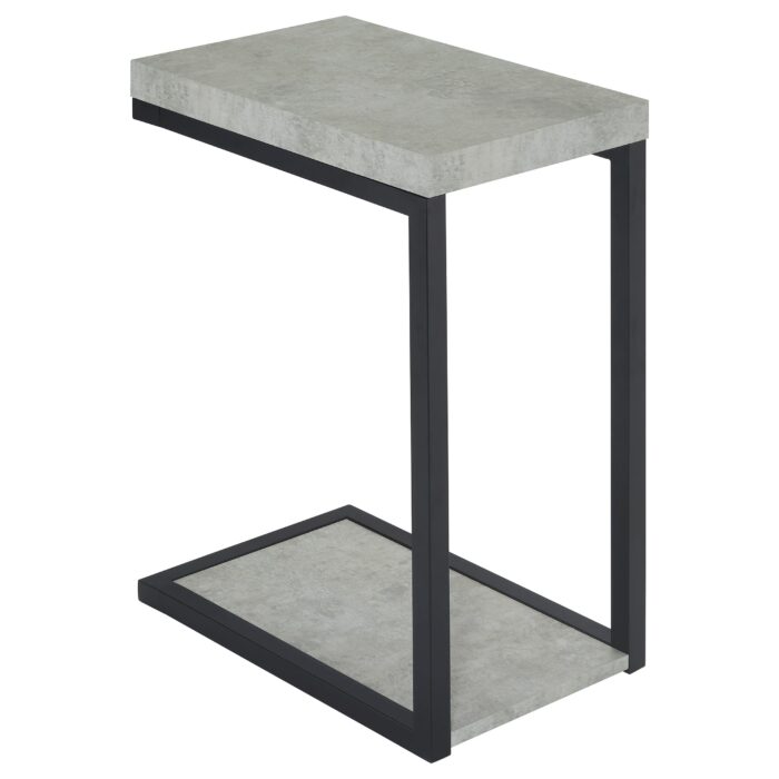 Beck Engineered Wood C-Shape Sofa Side Table Cement product image