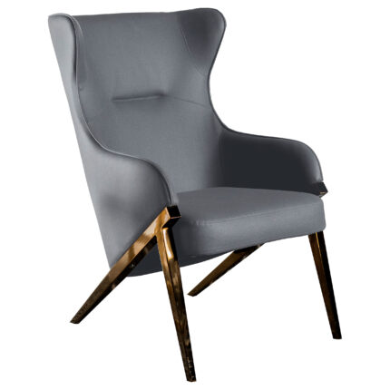 Walker Upholstered high Wingback Accent Chair Slate product image