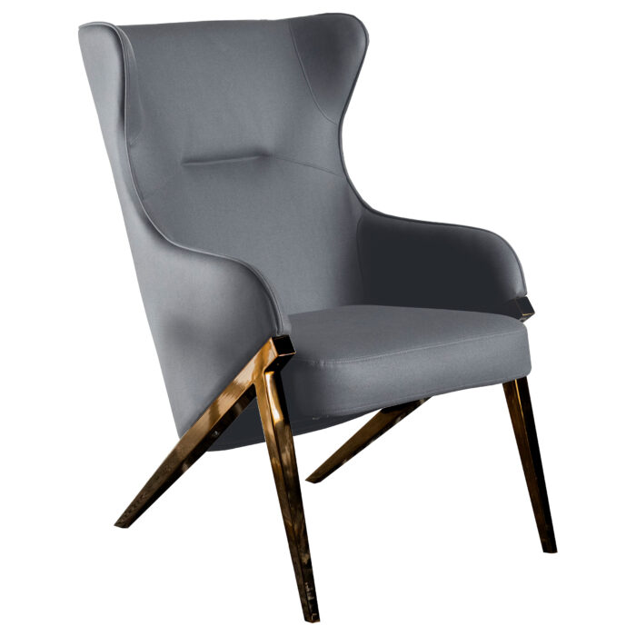 Walker Upholstered high Wingback Accent Chair Slate product image