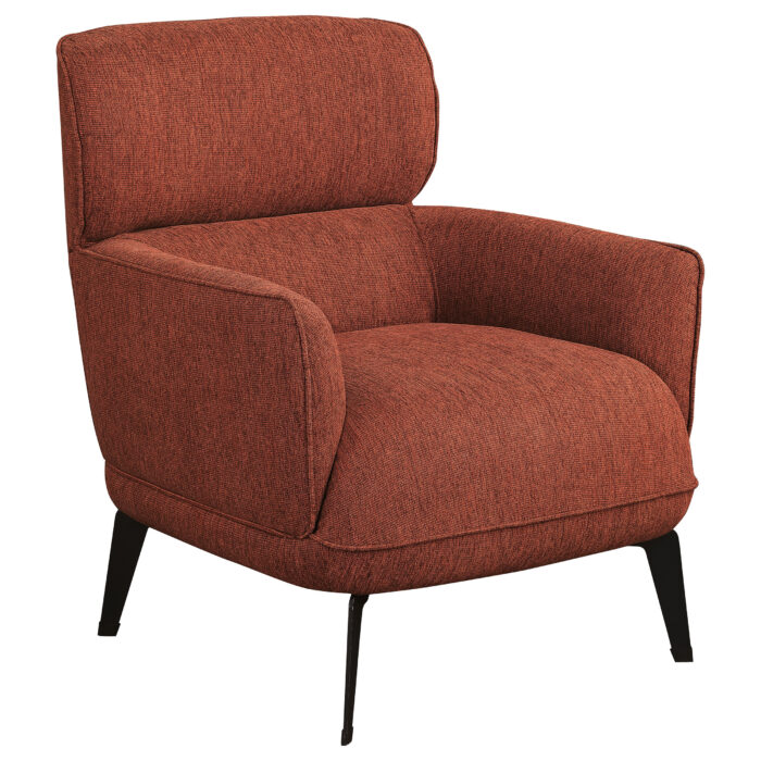 Andrea Upholstered Crecent Arm Accent Chair Orange product image