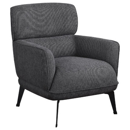 Andrea Upholstered Crecent Arm Accent Chair Grey product image