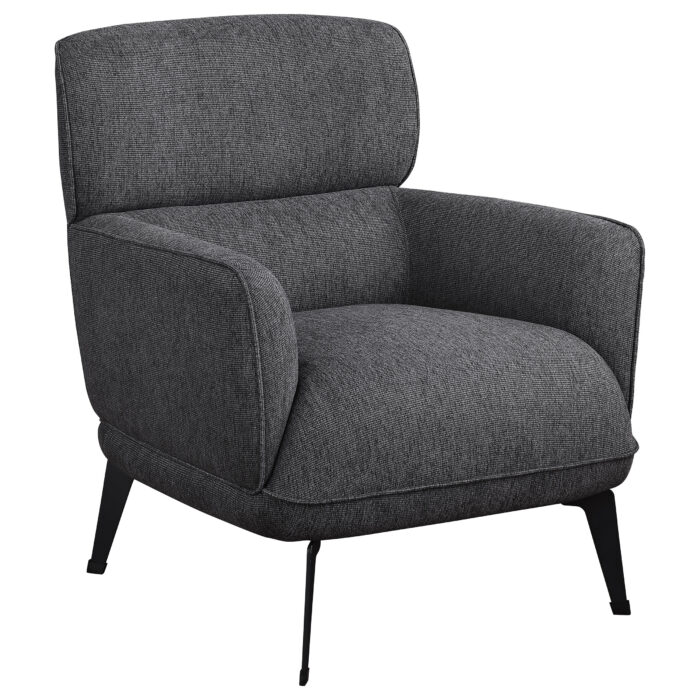 Andrea Upholstered Crecent Arm Accent Chair Grey product image