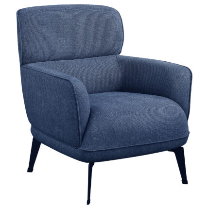 Andrea Upholstered Crecent Arm Accent Chair Blue product image