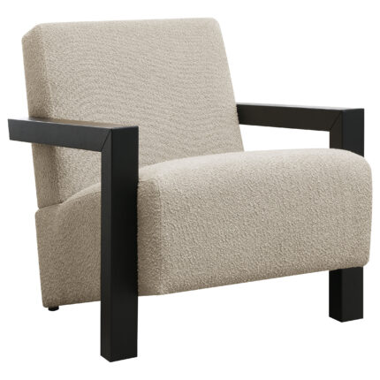 Fitzroy Boucle Upholstered Accent Arm Chair Latte product image