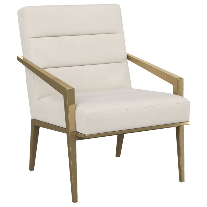 Kirra Upholstered Metal Arm Accent Chair Cream product image