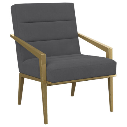 Kirra Upholstered Metal Arm Accent Chair Dark Grey product image