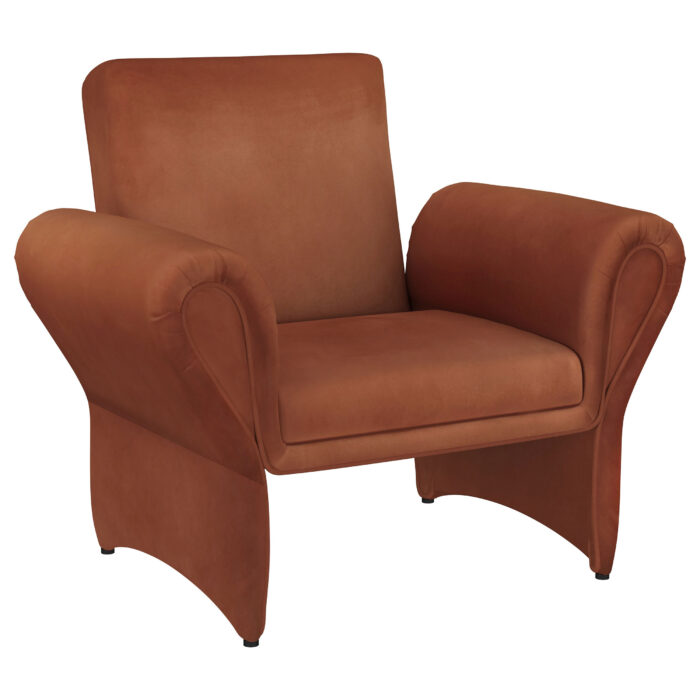 Liana Upholstered Roll Arm Accent Armchair Rust Orange product image
