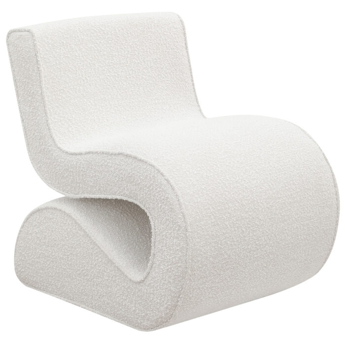 Ronea Boucle Upholstered Armless Curved Chair Cream product image