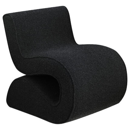 Ronea Boucle Upholstered Armless Curved Chair Charcoal product image