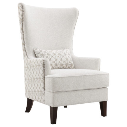 Pippin Upholstered High Wingback Accent Chair Latte product image