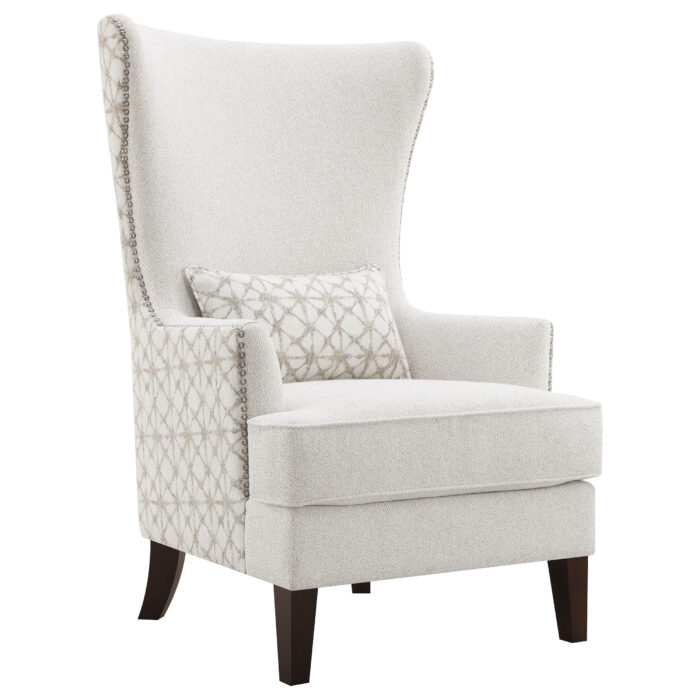 Pippin Upholstered High Wingback Accent Chair Latte product image