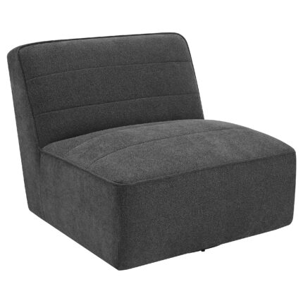 Cobie Upholstered Armless Swivel Chair Dark Charcoal product image
