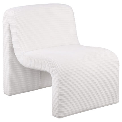 Drayton Upholstered Curved Armless Accent Chair Ivory product image