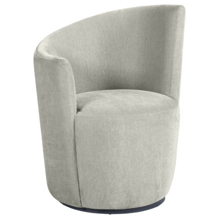 Nueva Upholstered Swivel Chair Curved Backrest Dove Grey product image