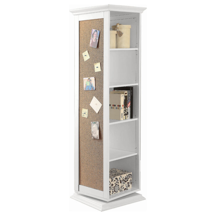 Robinsons Swivel Accent Cabinet with Cork Board White product image