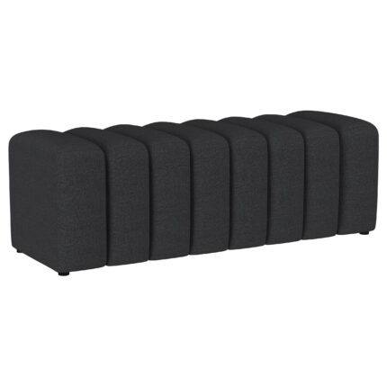 Summer Fabric Upholstered Tufted Accent Bench Charcoal product image