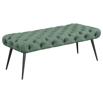 Ella Upholstered Tufted Bench Metal Legs Teal product image