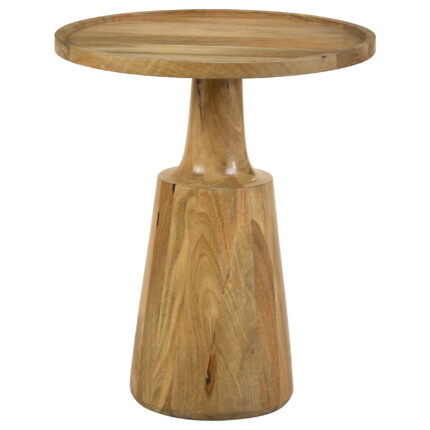 Ixia Round Solid Mango Wood Accent Side Table Natural product image