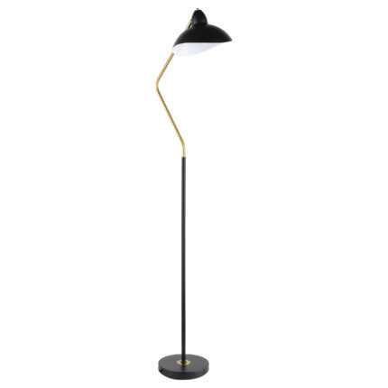 Lucien 69-inch Dome Shade Metal Task Floor Lamp Black product image