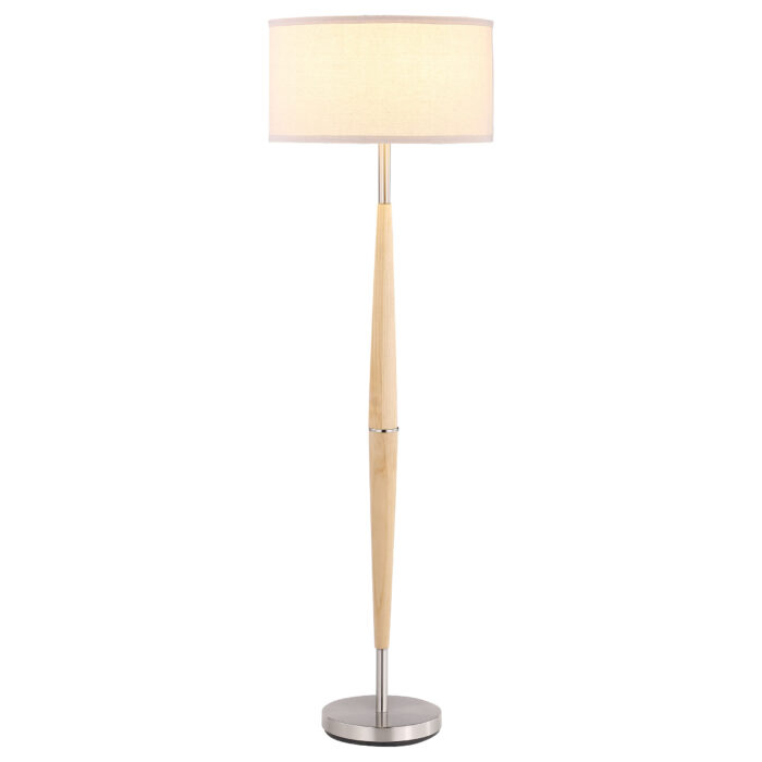 Flanary 58-inch Drum Shade Tapered Floor Lamp Natural product image