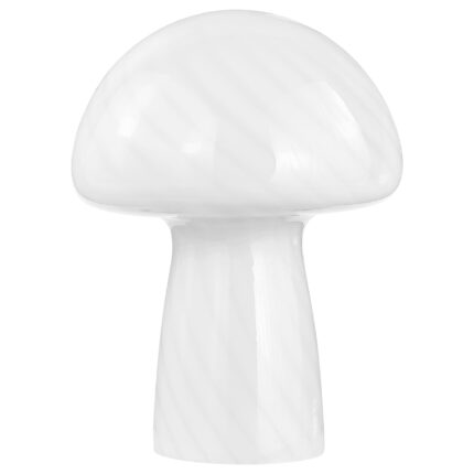 Kanaby Mushroom Shaped Glass Bedside Table Lamp White product image