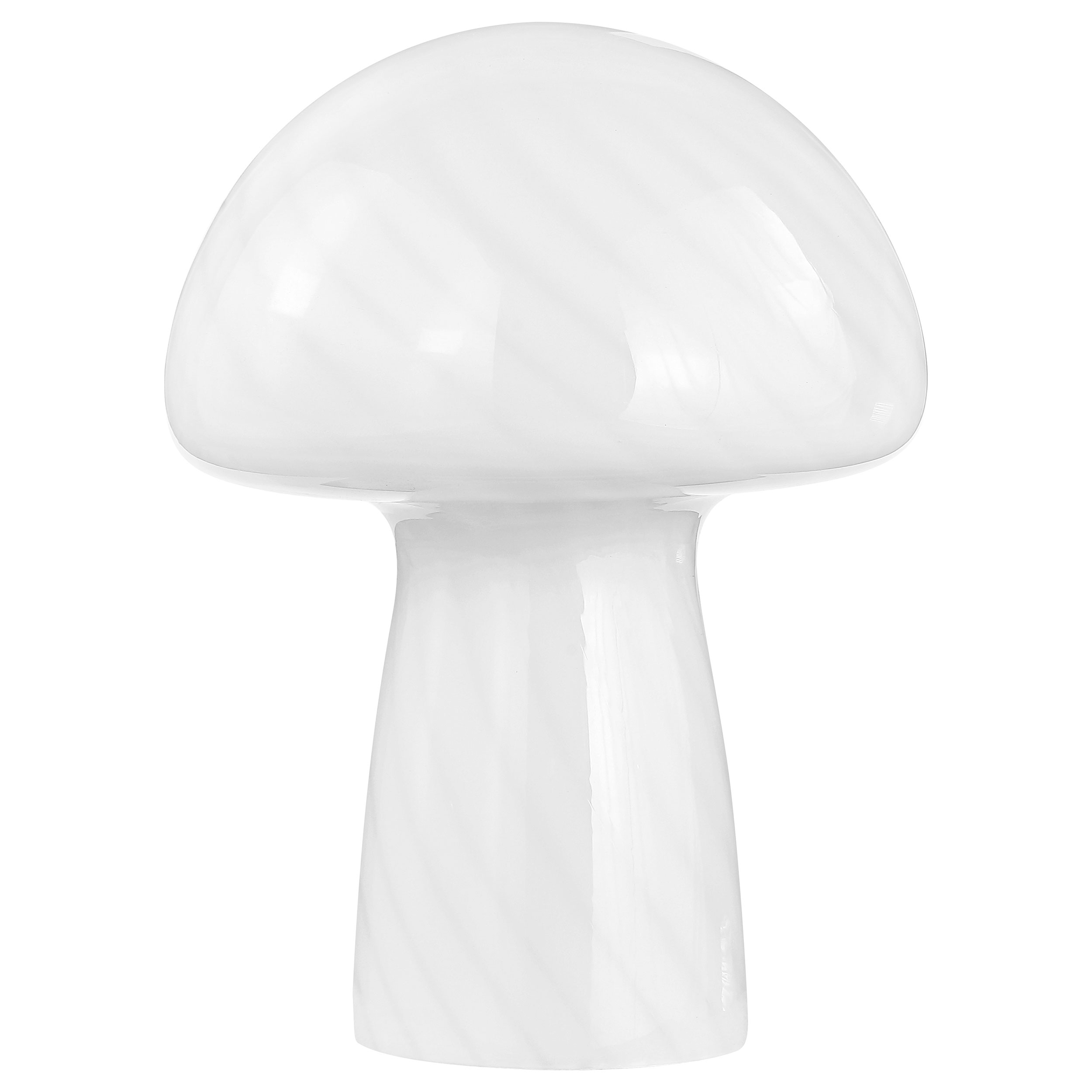 Kanaby Mushroom Shaped Glass Bedside Table Lamp White Kanaby Mushroom Shaped Glass Bedside Table Lamp White product image