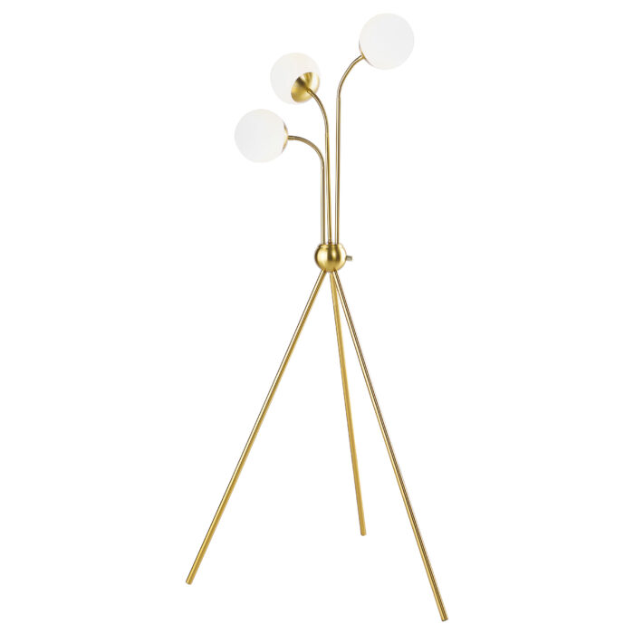 Miley 66-inch Spherical Bulb Tripod Tree Floor Lamp Gold product image