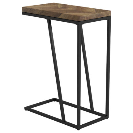 Sergio Engineered Wood C-Shaped Side Table Rustic Tobacco product image