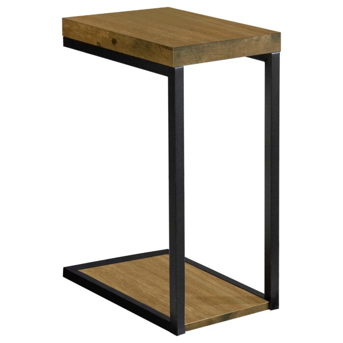 Beck Engineered Wood C-Shape Sofa Side Table Antique Nutmeg product image