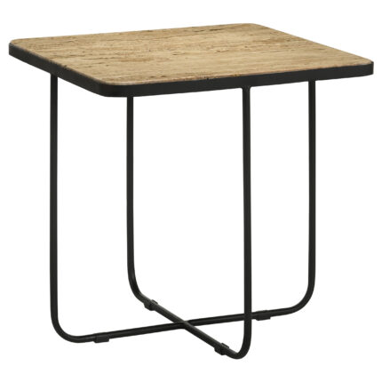 Elyna Square Stone Top Accent Side Table Beige product image