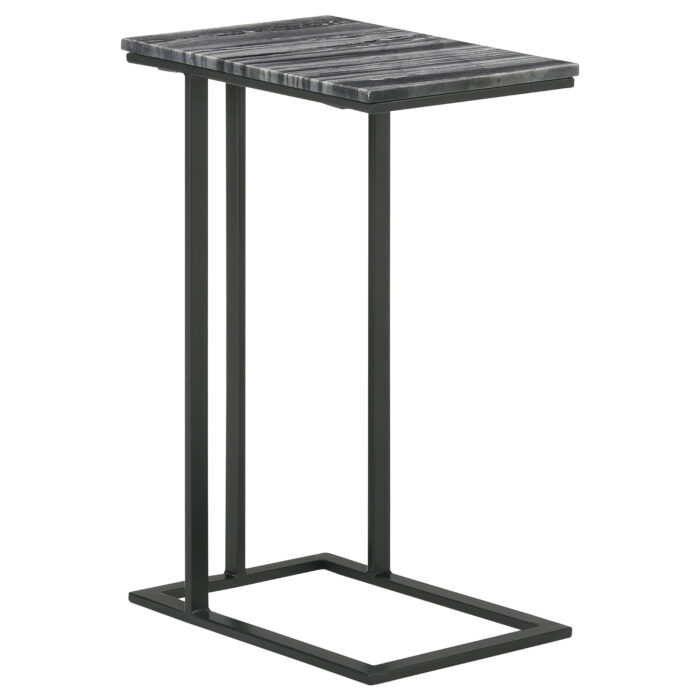 Vicente Marble Top C-Shaped Sofa Side Table Grey product image
