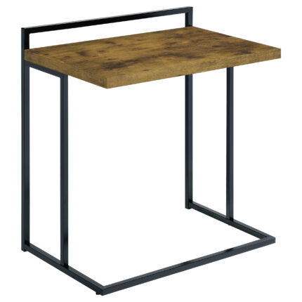 Dani Rectangular C-Shaped Sofa Side Table Rustic Nutmeg product image