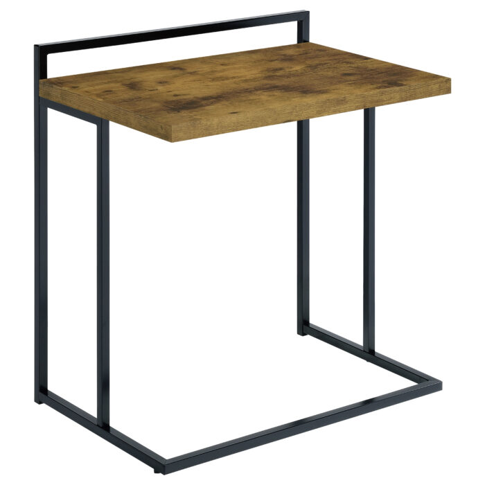 Dani Rectangular C-Shaped Sofa Side Table Rustic Nutmeg product image