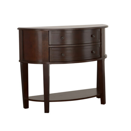 Diane 2-drawer Demilune Entryway Console Table Cappuccino product image
