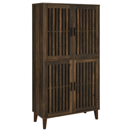 Elouise 4-door Engineered Wood Tall Accent Cabinet Dark Pine product image