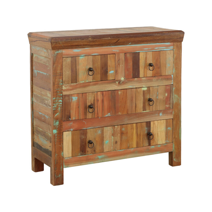 Harper 4-drawer Solid Reclaimed Wood Accent Cabinet Brown product image
