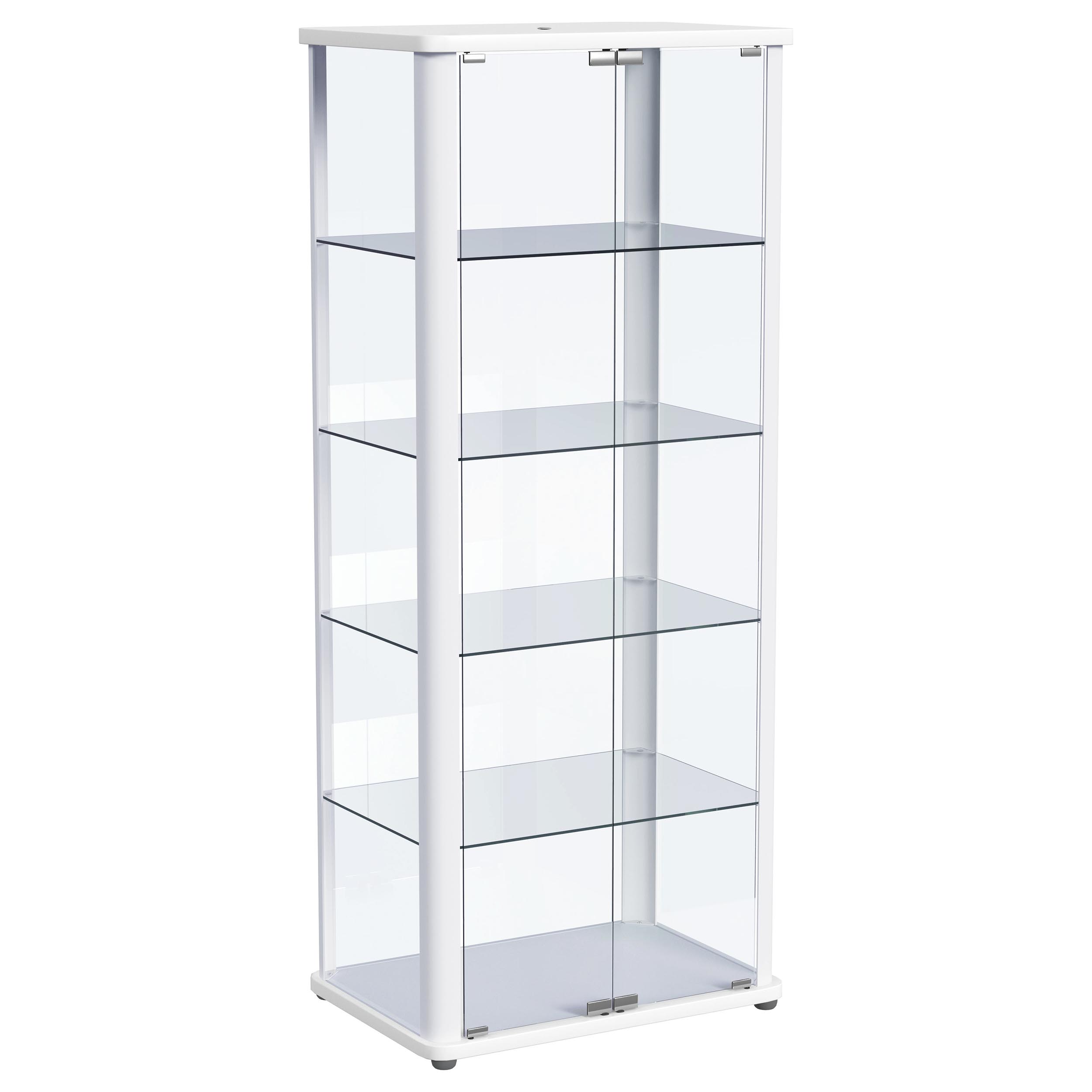 Aero 5-shelf Display Curio Cabinet with LED Lighting White Aero 5-shelf Display Curio Cabinet with LED Lighting White product image