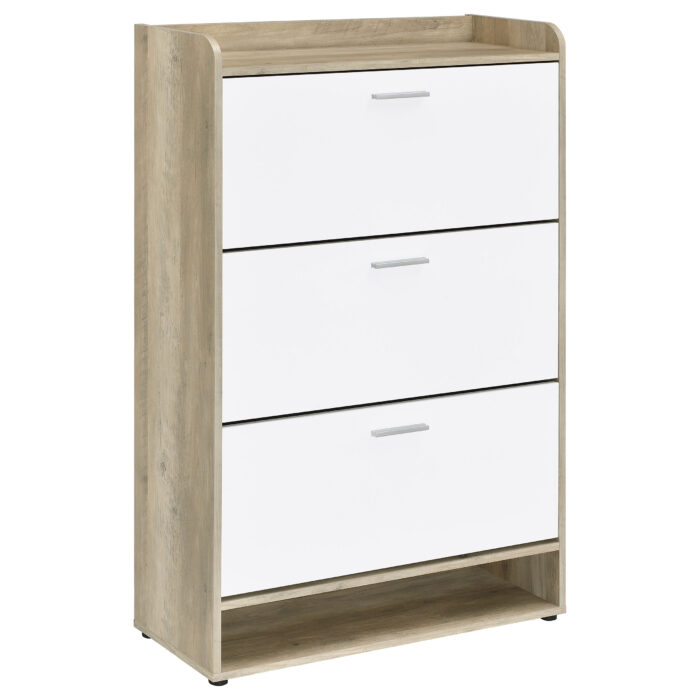 Denia 3-tier Engineered Wood Shoe Cabinet White product image