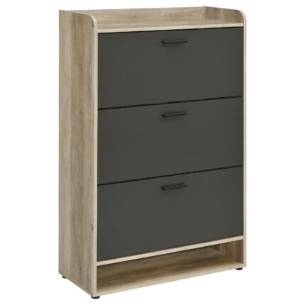 Denia 3-tier Engineered Wood Shoe Cabinet Grey product image