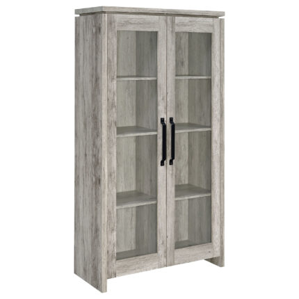 Alejo 2-door Engineered Wood Tall Cabinet Grey Driftwood product image