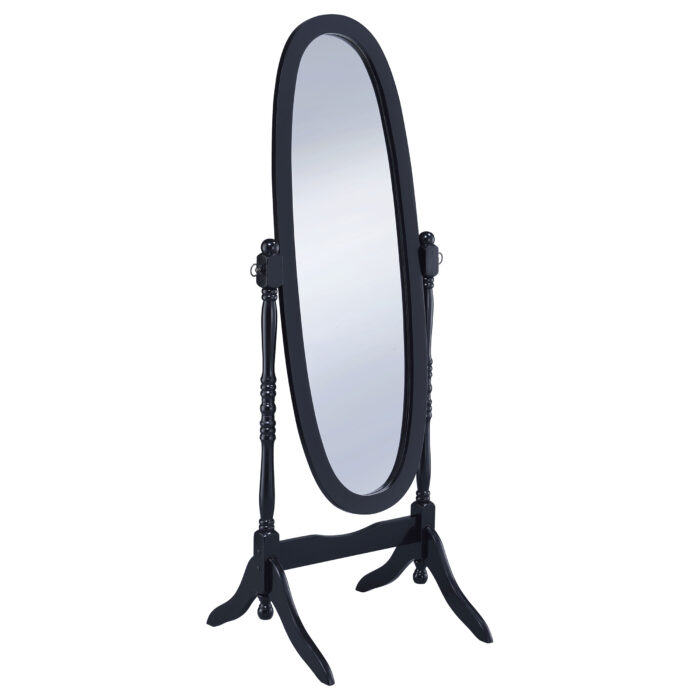 Foyet Wood Adjustable Full Length Cheval Mirror Black product image