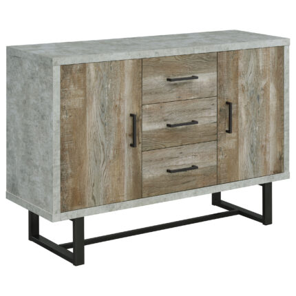 Abelardo 3-drawer Engineered Wood Cabinet Weathered Oak product image