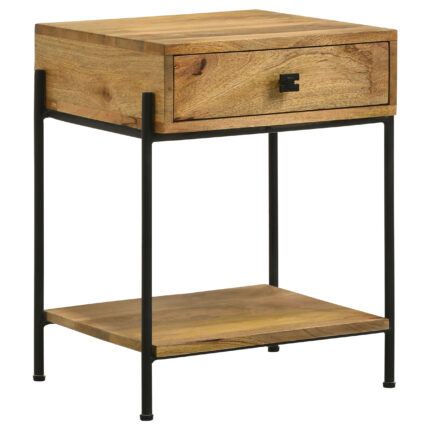 Declan 1-drawer Wood Accent Side Table Natural Mango product image