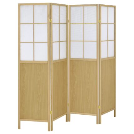 Edwards 4-Panel Room Divider Folding Shoji Screen Natural product image