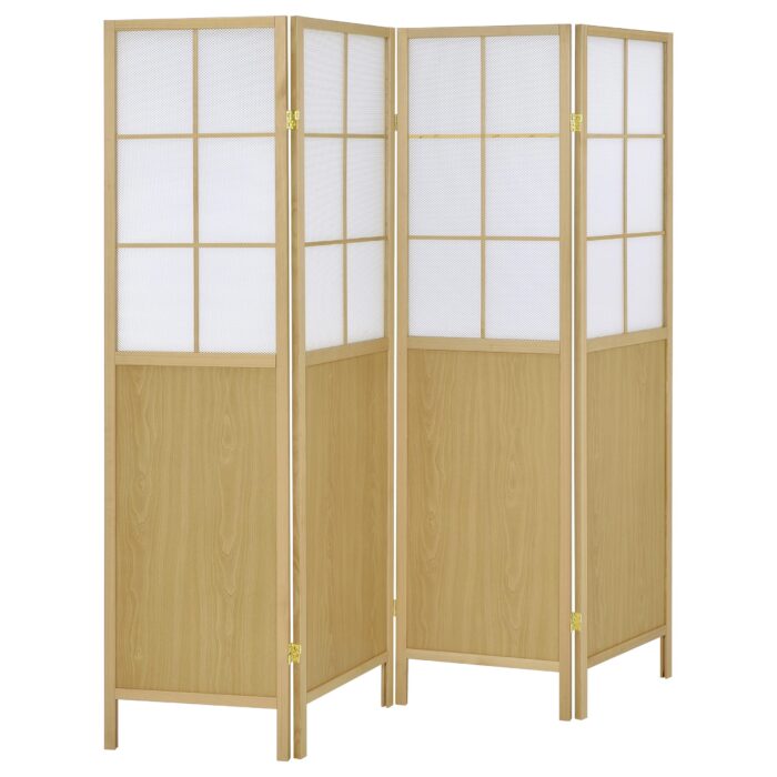 Edwards 4-Panel Room Divider Folding Shoji Screen Natural product image