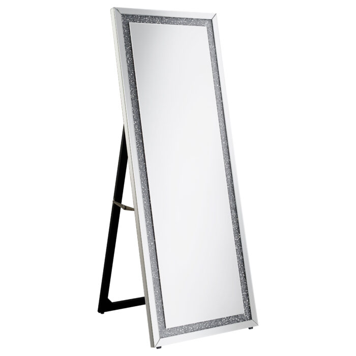 Seraphina 24 x 64 Inch Acrylic Framed Standing Mirror Silver product image