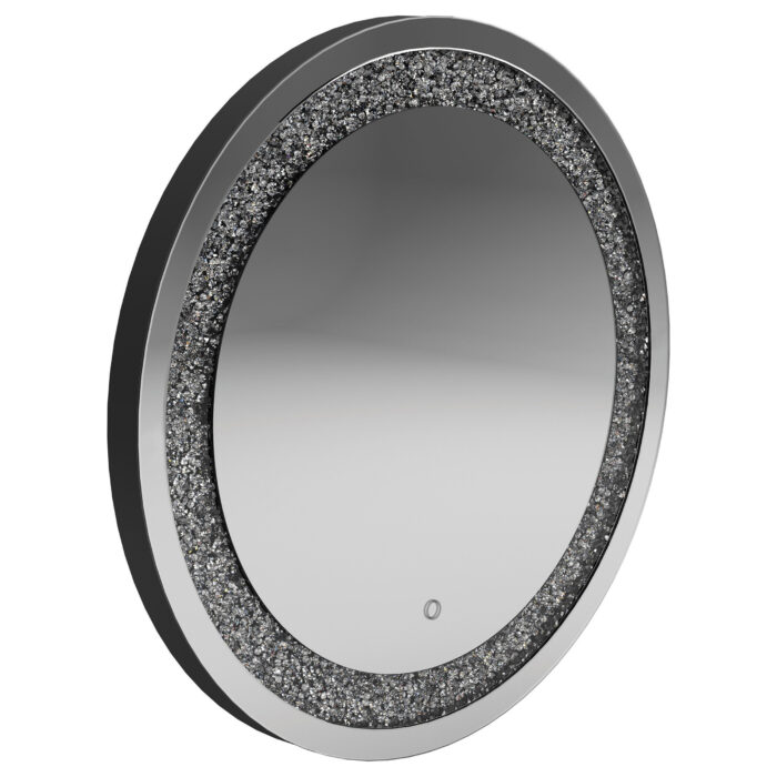Landar 32 x 32 Inch Round LED Light Wall Mirror Silver product image