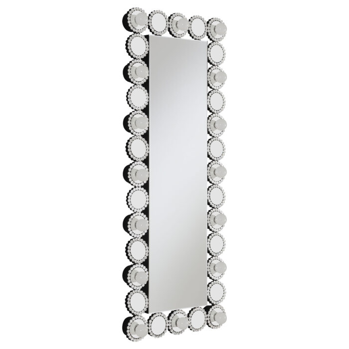 Aghes 24 x 62 Inch Wall Mirror with Lighting Silver product image