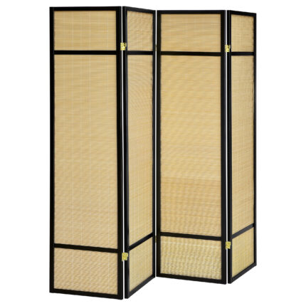 Pearce 4-panel Bamboo Room Divider Folding Screen Natural product image