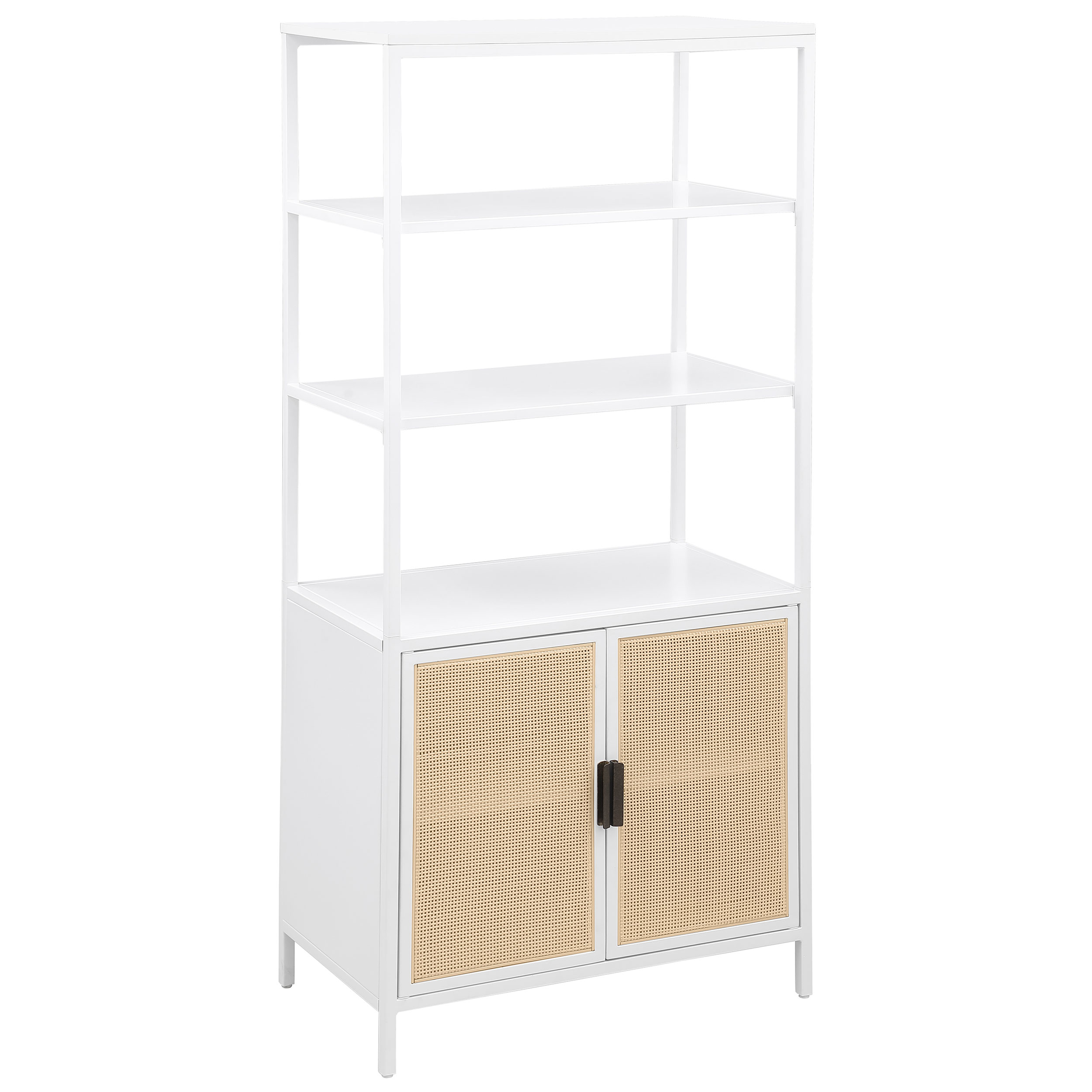 Amherst 3-shelf Radio Weave Cane Metal Accent Cabinet White Amherst 3-shelf Radio Weave Cane Metal Accent Cabinet White product image